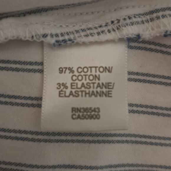 Van Heusen Womens Button Down Size XL Navy Classic Office Career Staple French - Picture 5 of 5